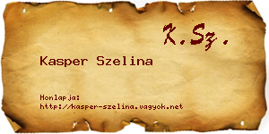 Kasper Szelina névjegykártya